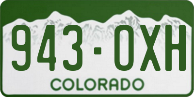 CO license plate 943OXH