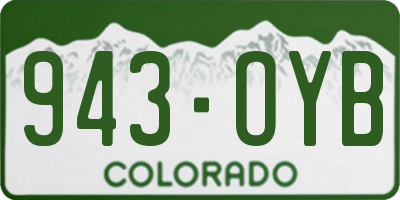 CO license plate 943OYB
