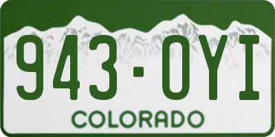 CO license plate 943OYI
