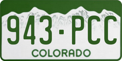 CO license plate 943PCC