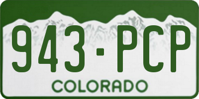 CO license plate 943PCP