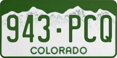 CO license plate 943PCQ