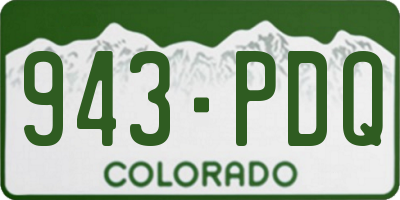 CO license plate 943PDQ
