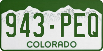 CO license plate 943PEQ