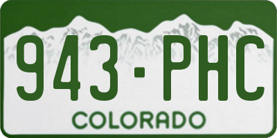 CO license plate 943PHC