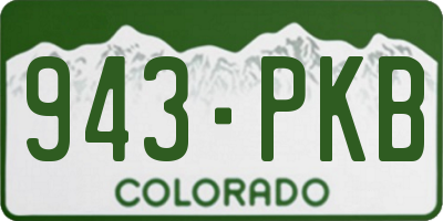 CO license plate 943PKB