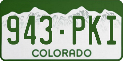 CO license plate 943PKI