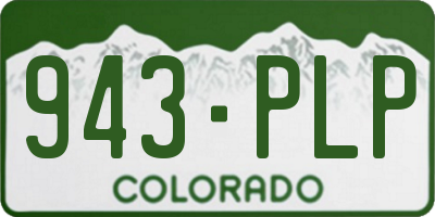 CO license plate 943PLP