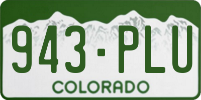 CO license plate 943PLU