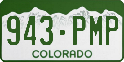 CO license plate 943PMP