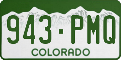 CO license plate 943PMQ