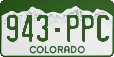 CO license plate 943PPC