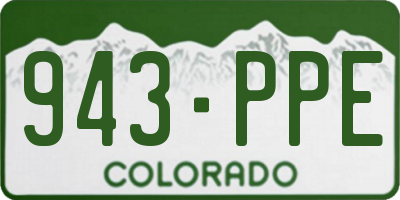 CO license plate 943PPE