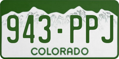 CO license plate 943PPJ