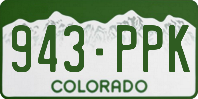 CO license plate 943PPK