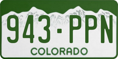 CO license plate 943PPN