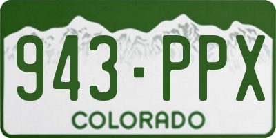 CO license plate 943PPX