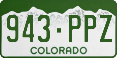 CO license plate 943PPZ