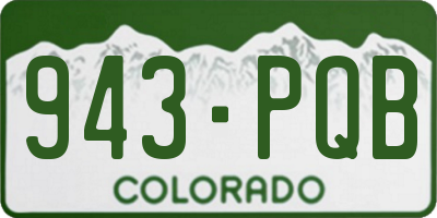 CO license plate 943PQB