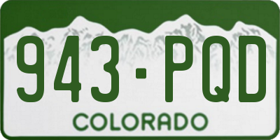 CO license plate 943PQD