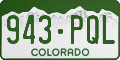 CO license plate 943PQL