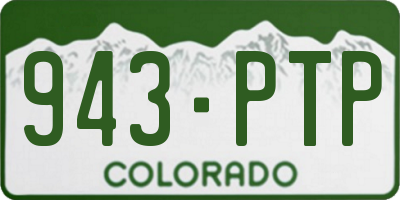 CO license plate 943PTP