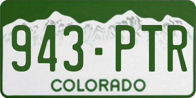 CO license plate 943PTR
