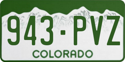 CO license plate 943PVZ