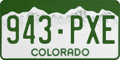 CO license plate 943PXE