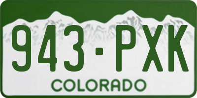 CO license plate 943PXK