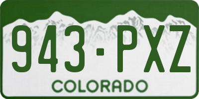 CO license plate 943PXZ