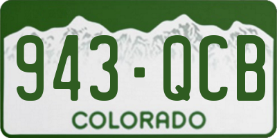 CO license plate 943QCB