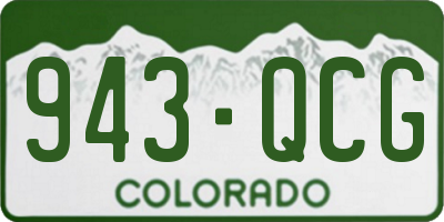 CO license plate 943QCG
