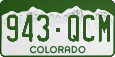 CO license plate 943QCM