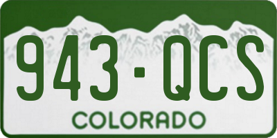 CO license plate 943QCS
