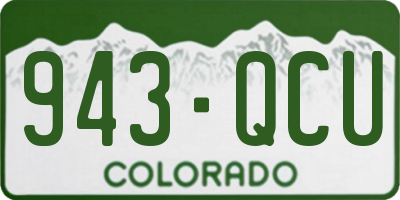CO license plate 943QCU