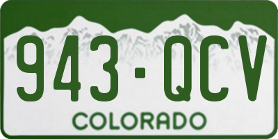 CO license plate 943QCV