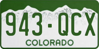 CO license plate 943QCX