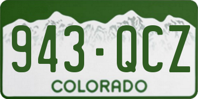 CO license plate 943QCZ