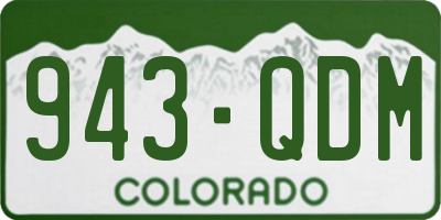 CO license plate 943QDM