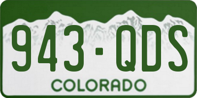 CO license plate 943QDS