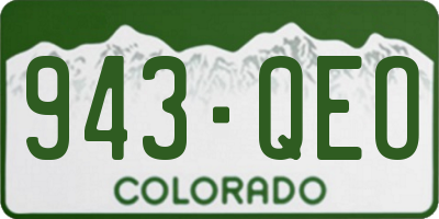 CO license plate 943QEO