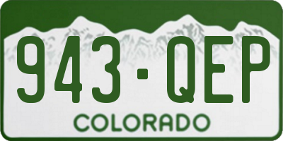 CO license plate 943QEP
