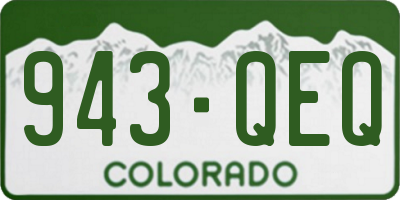 CO license plate 943QEQ