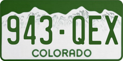 CO license plate 943QEX