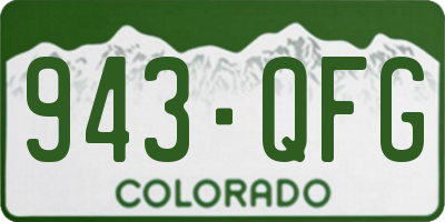 CO license plate 943QFG