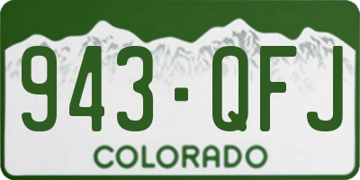 CO license plate 943QFJ