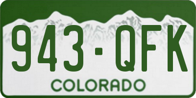 CO license plate 943QFK