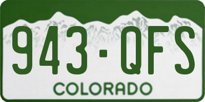 CO license plate 943QFS