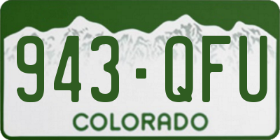 CO license plate 943QFU